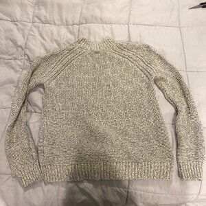 Prana Org Cotton Chunky Texture Knit Sweater Gray M